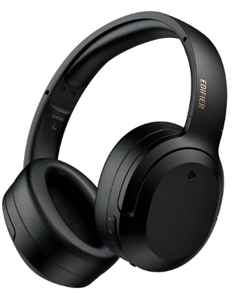 Fone de ouvido over-ear sem fio Edifier W820NB PLUS preto com luz LED